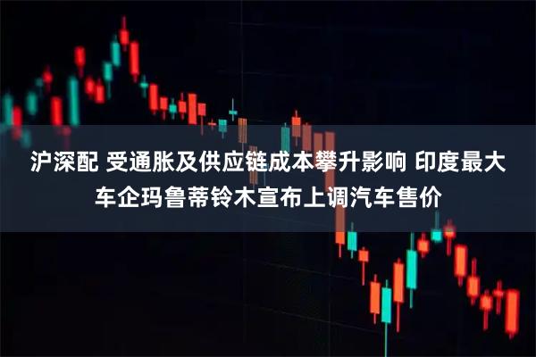 沪深配 受通胀及供应链成本攀升影响 印度最大车企玛鲁蒂铃木宣布上调汽车售价