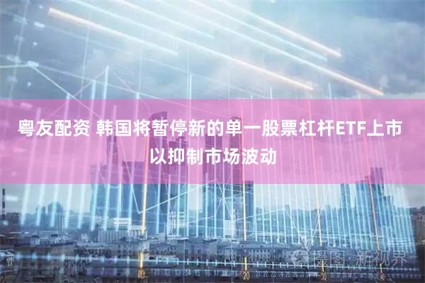 粤友配资 韩国将暂停新的单一股票杠杆ETF上市 以抑制市场波动